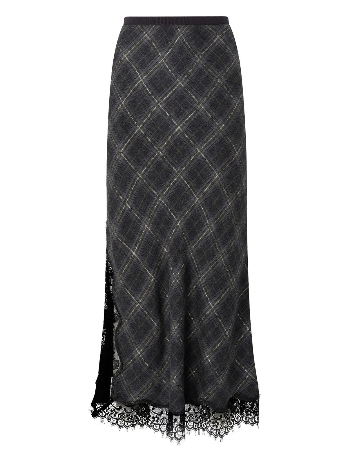 Midirock mit Spitzensaum