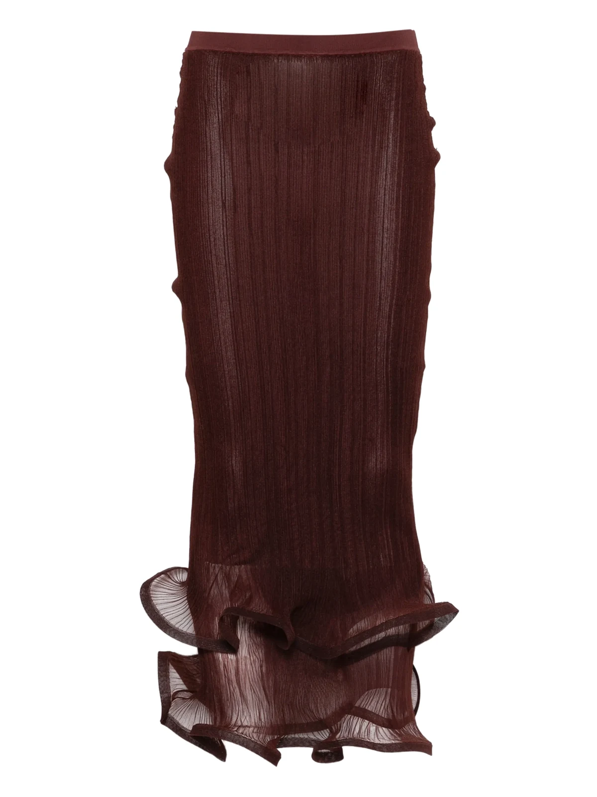 Midirock mit Rüschen