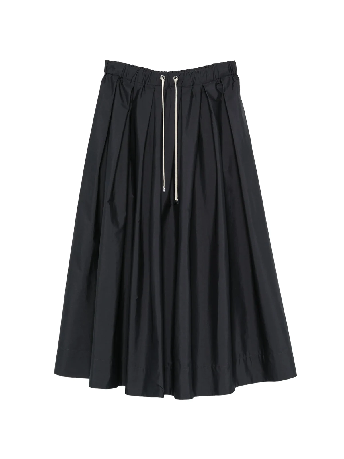 Pineta drawstring pleated midi skirt