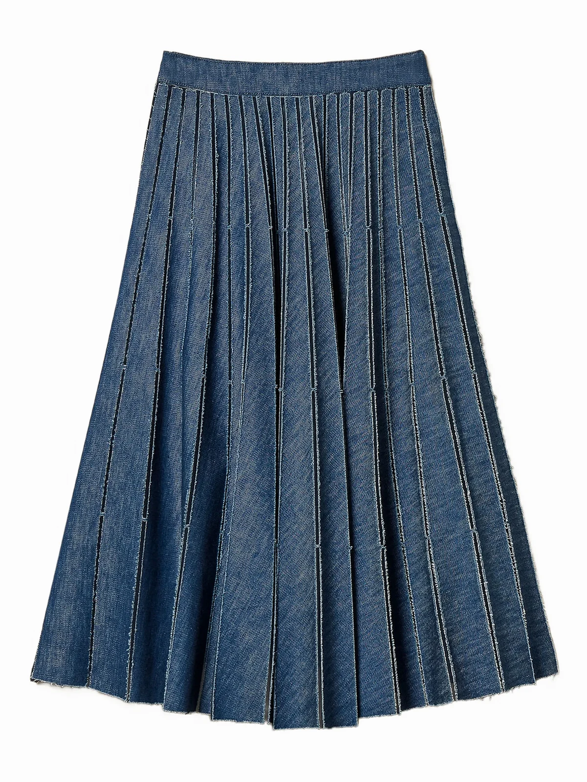 Jeansrock mit Falten