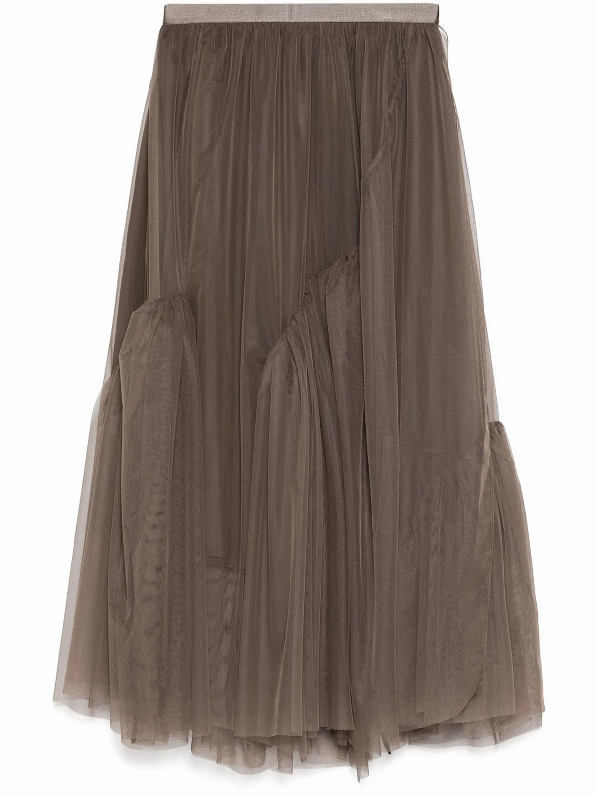 a-line flounce hem waist skirt