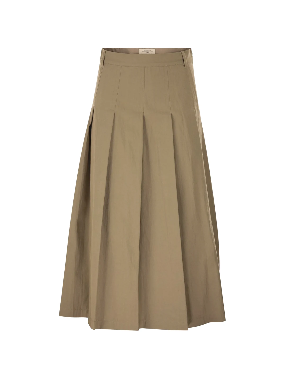pleated A-line skirt
