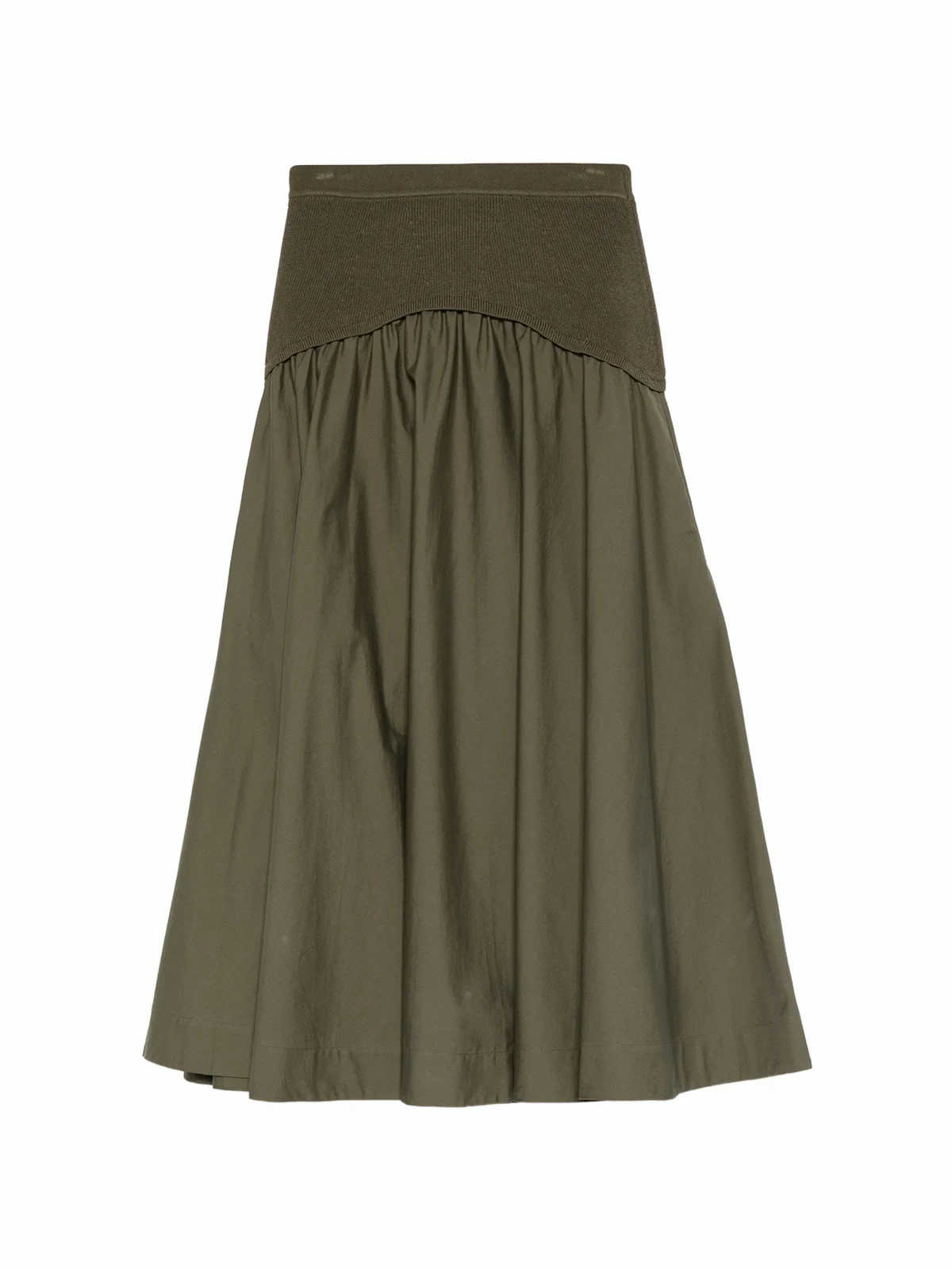 Midirock mit gestricktem Einsatz