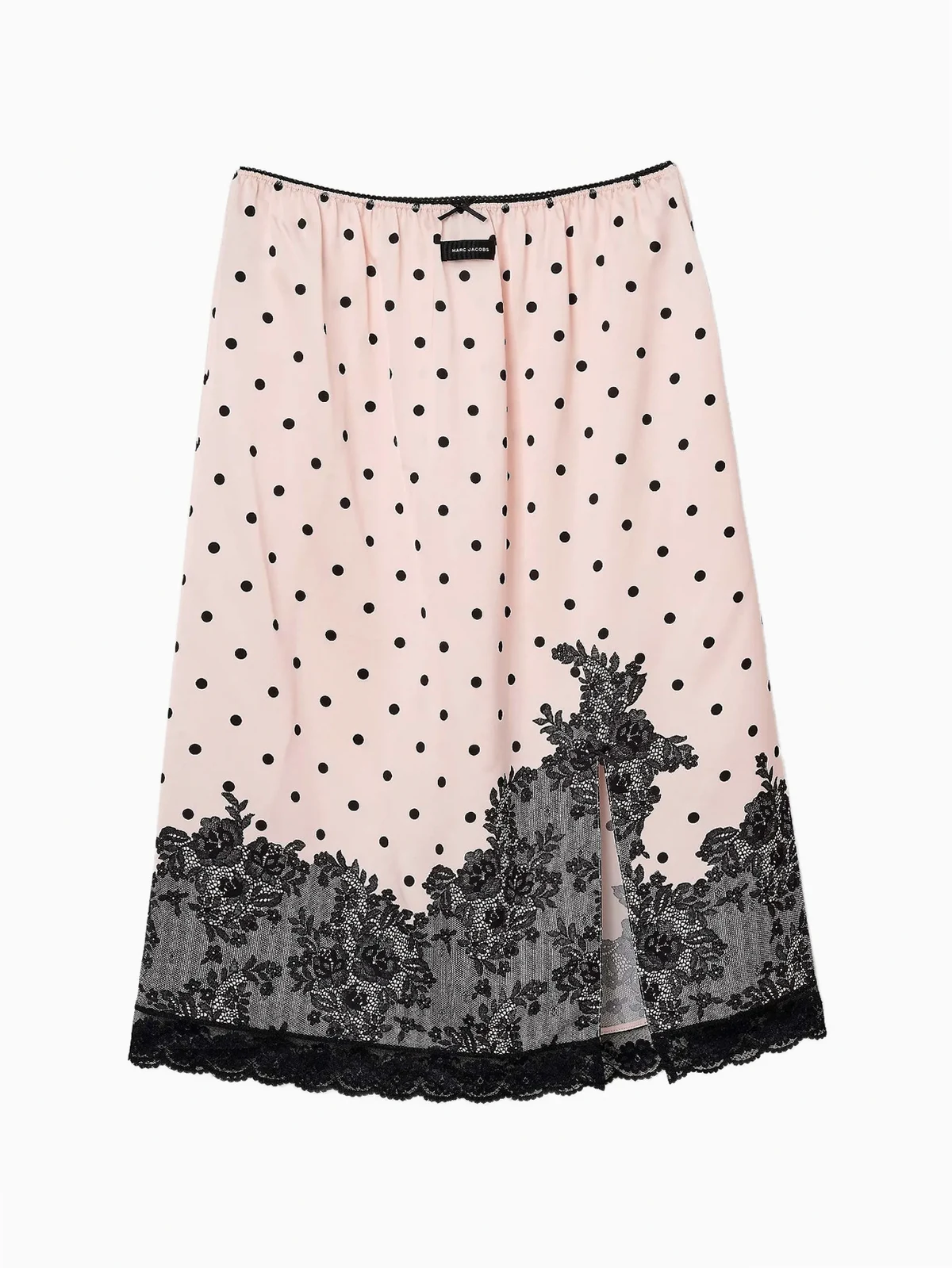 Trompe L'Oeil dots midi skirt