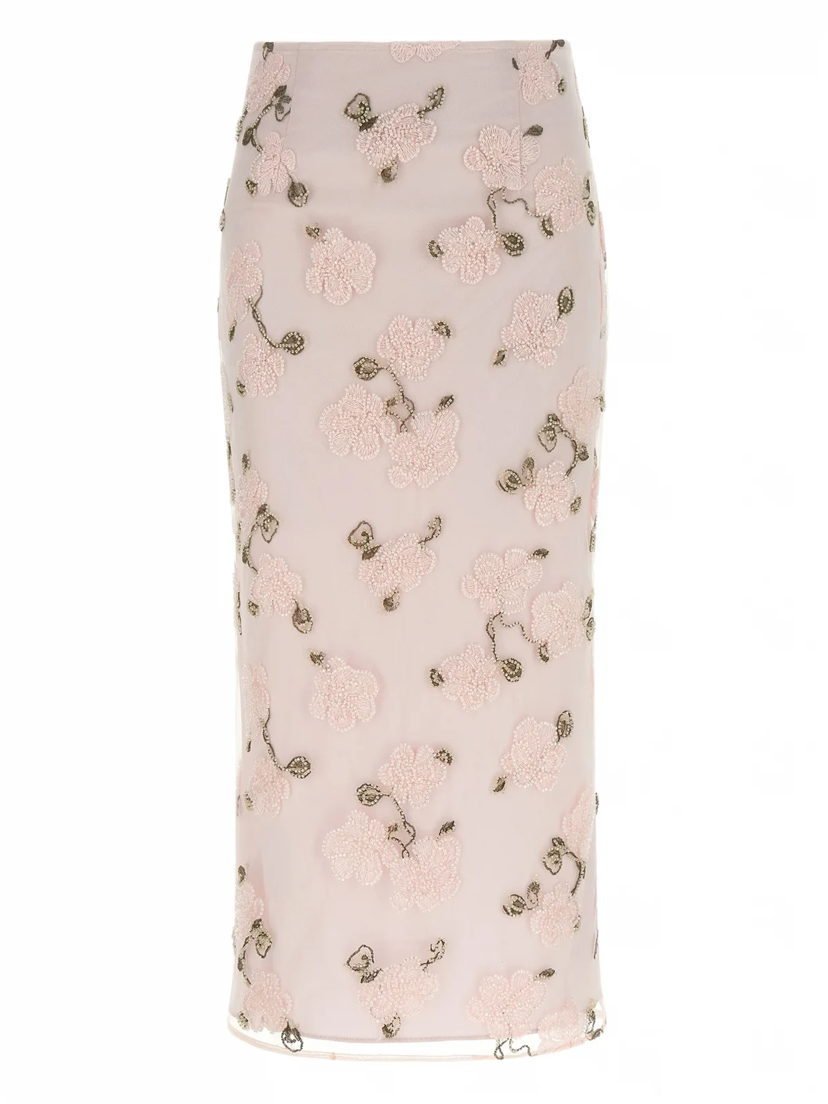 Bleistiftrock mit Perlen