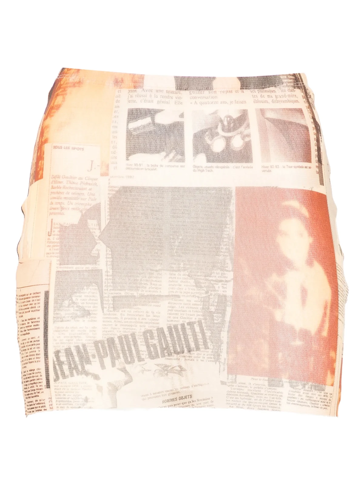 Minirock mit Zeitungs-Print