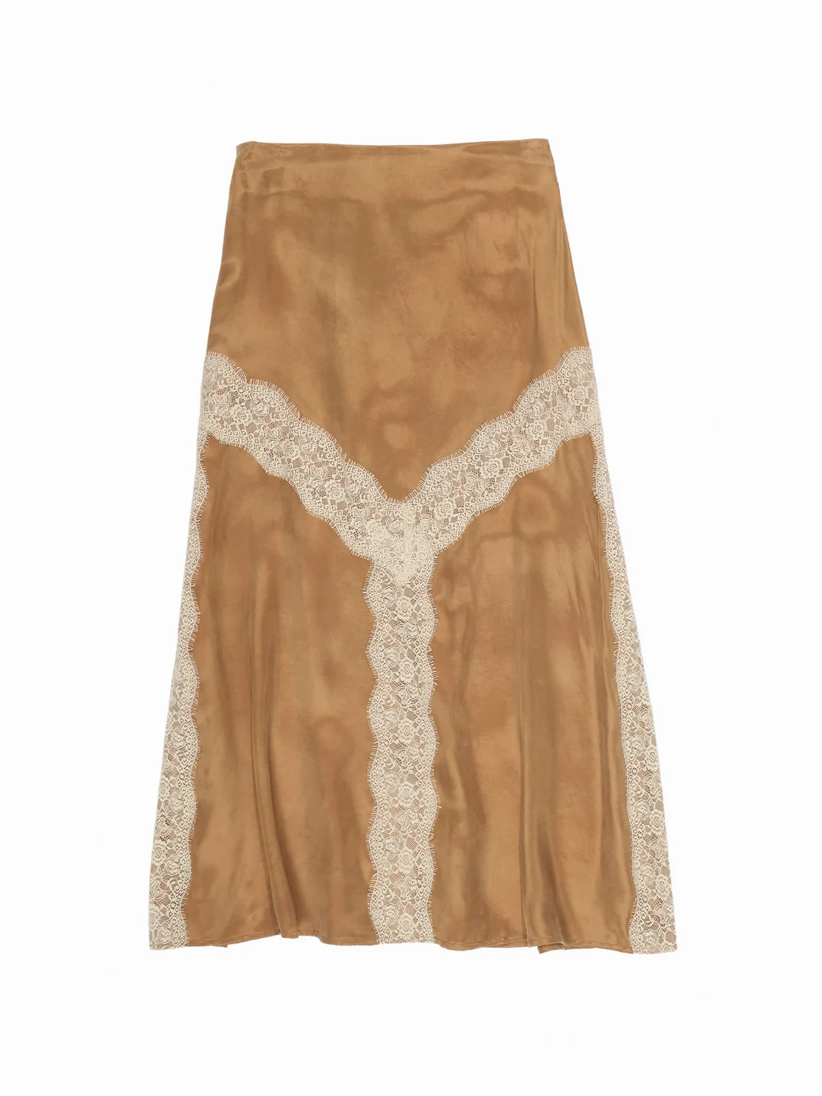 Midirock mit Spitzensaum