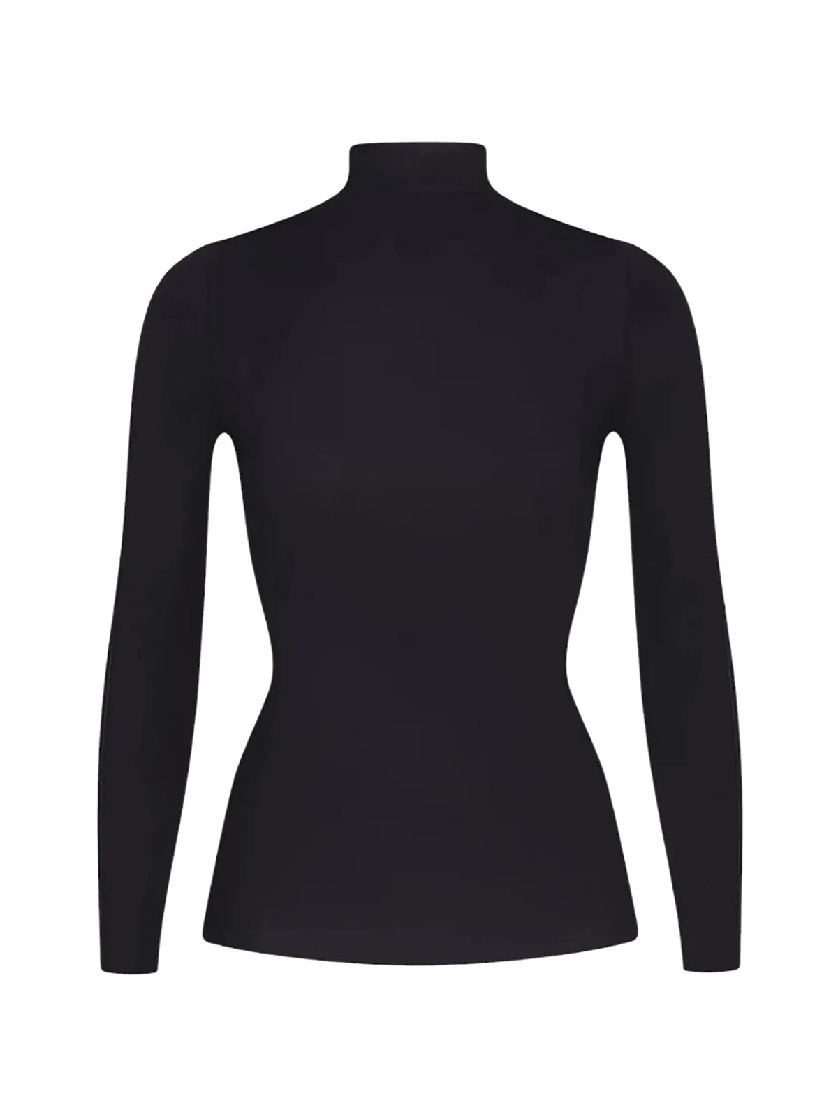 mock-neck long-sleeve top