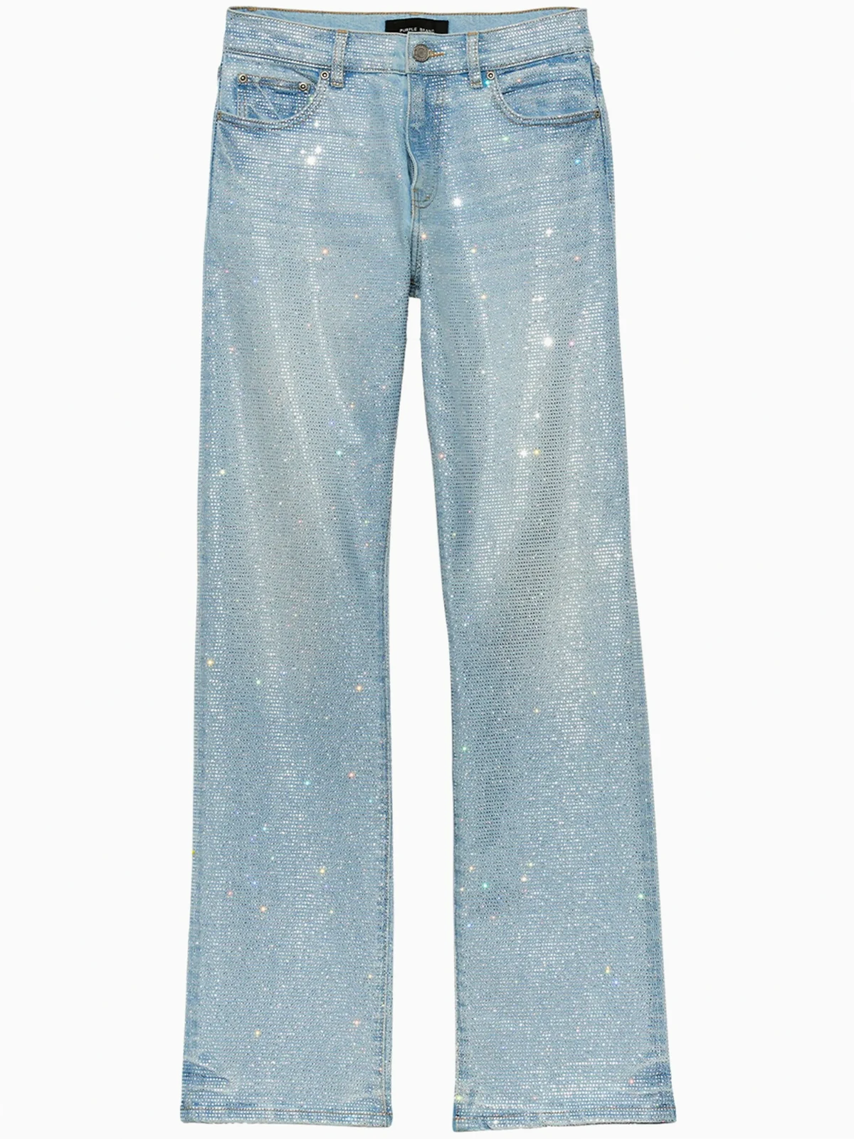 Straight-Leg-Hose mit Strass