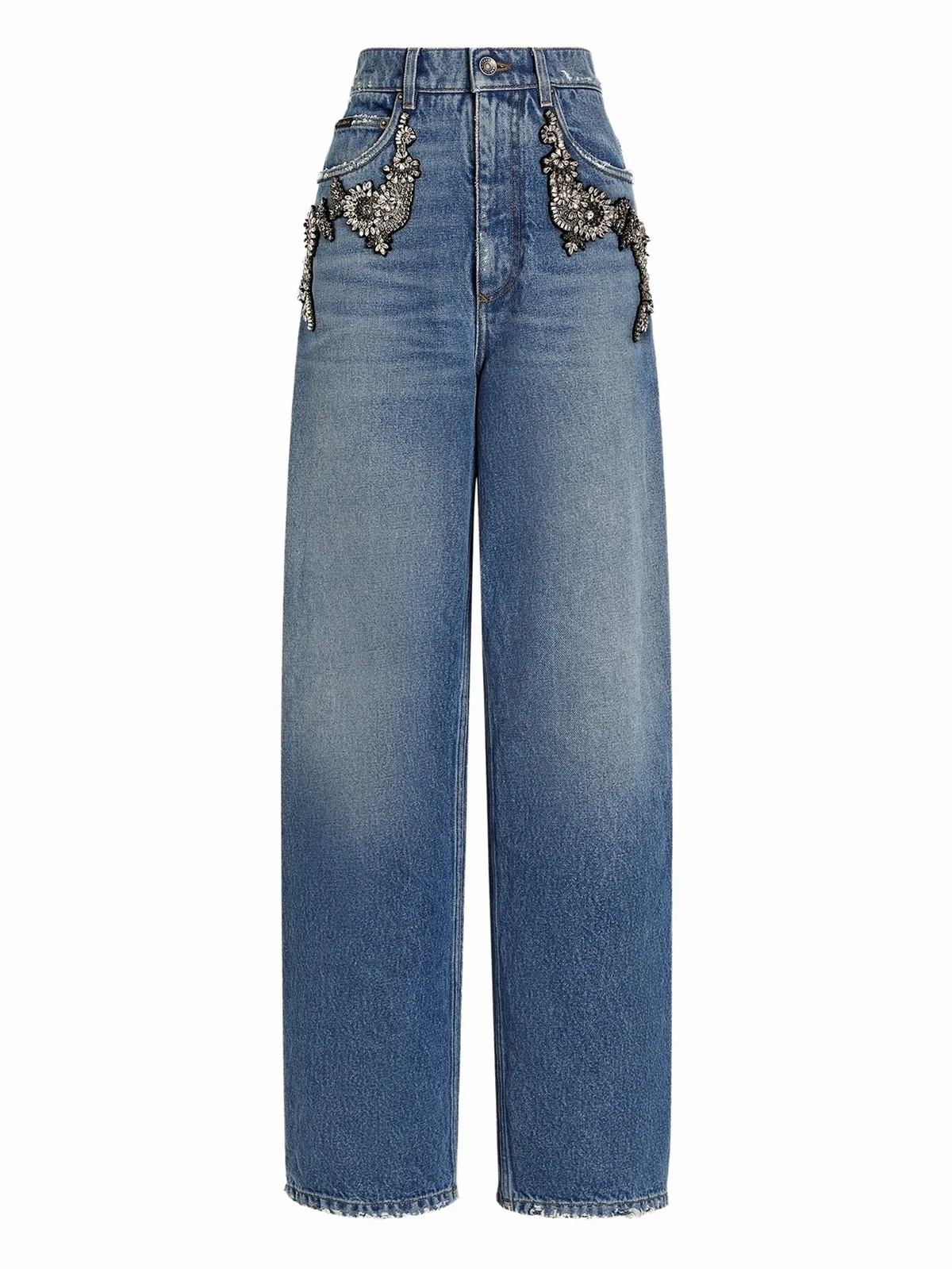Jeans mit Kristallverzierung