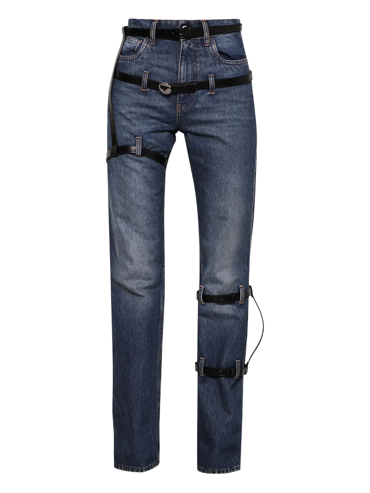 Five-Pocket-Jeans mit Gürtel