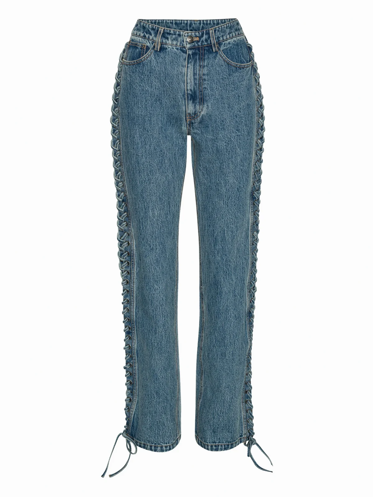 Straight-Leg-Jeans mit Spitze