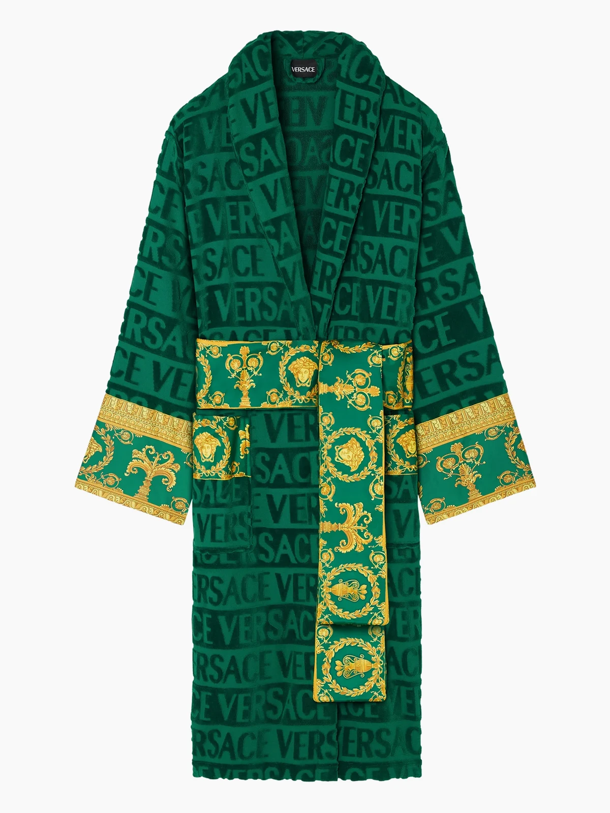 logo baroque bathrobe