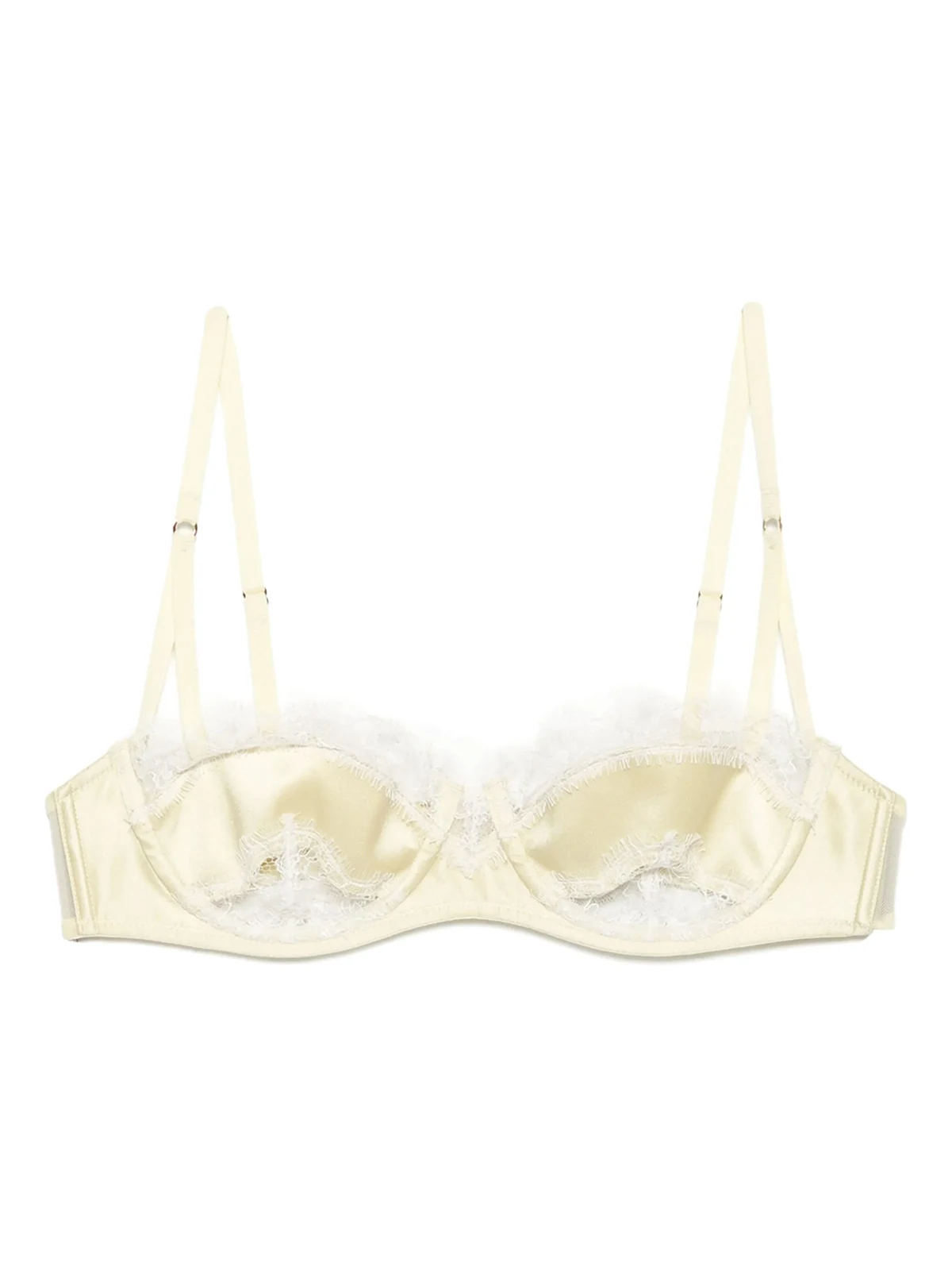 lace inset balconette bra