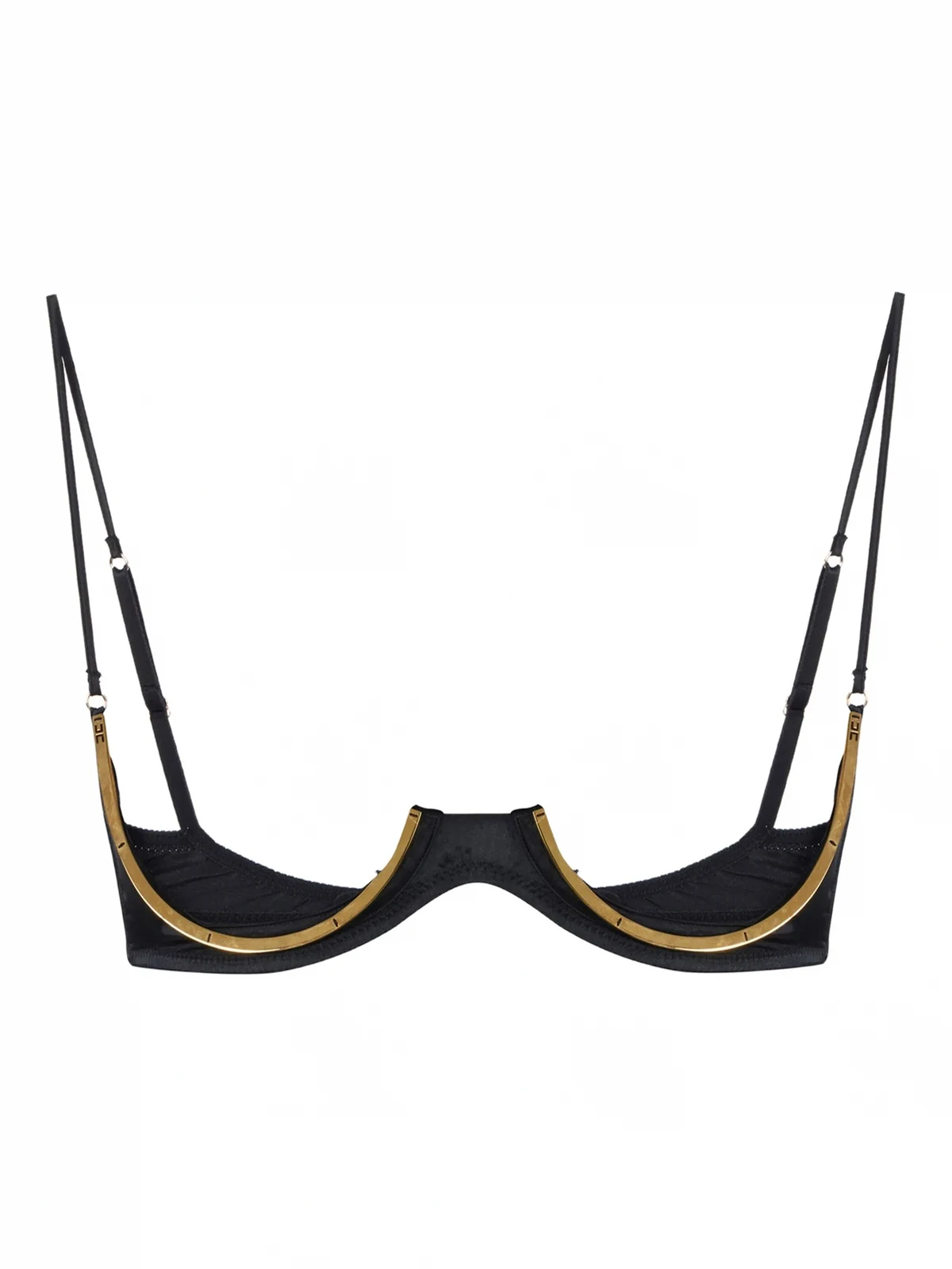 structured adjustable-straps bra