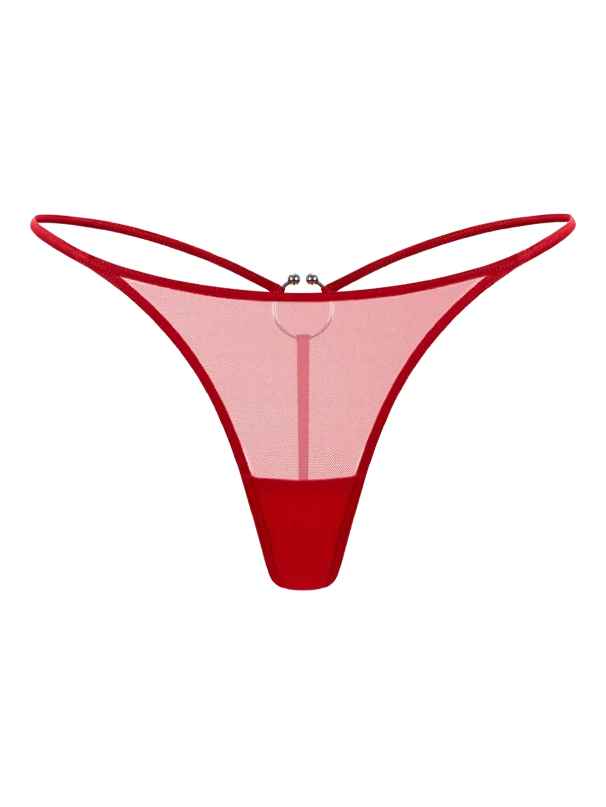 Dune ring-hardware sheer thong