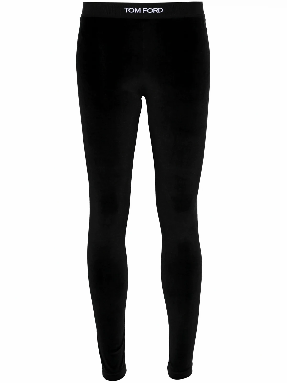 velvet logo-waistband leggings