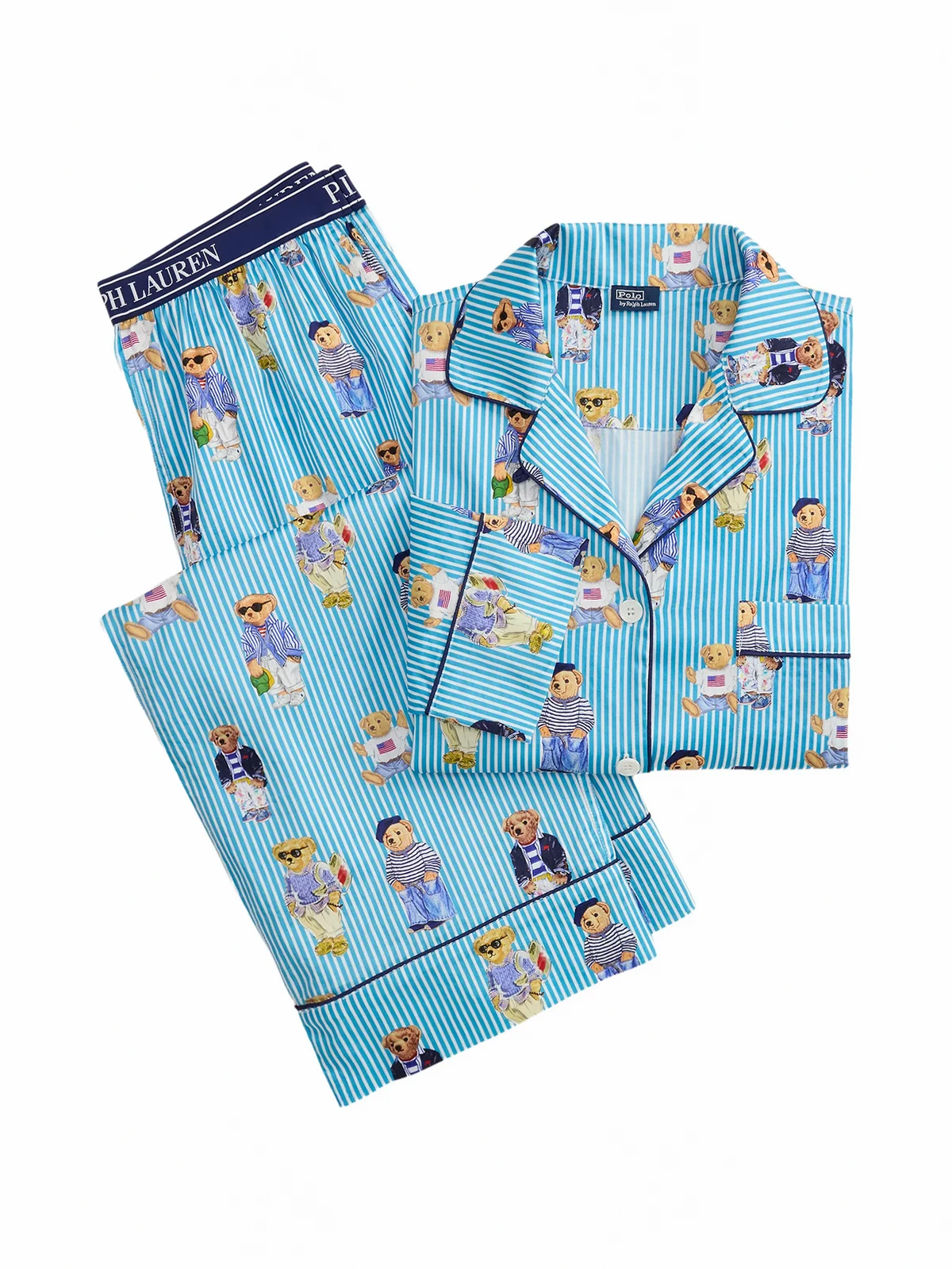 Gestreifter Madison Polo Bear Pyjama