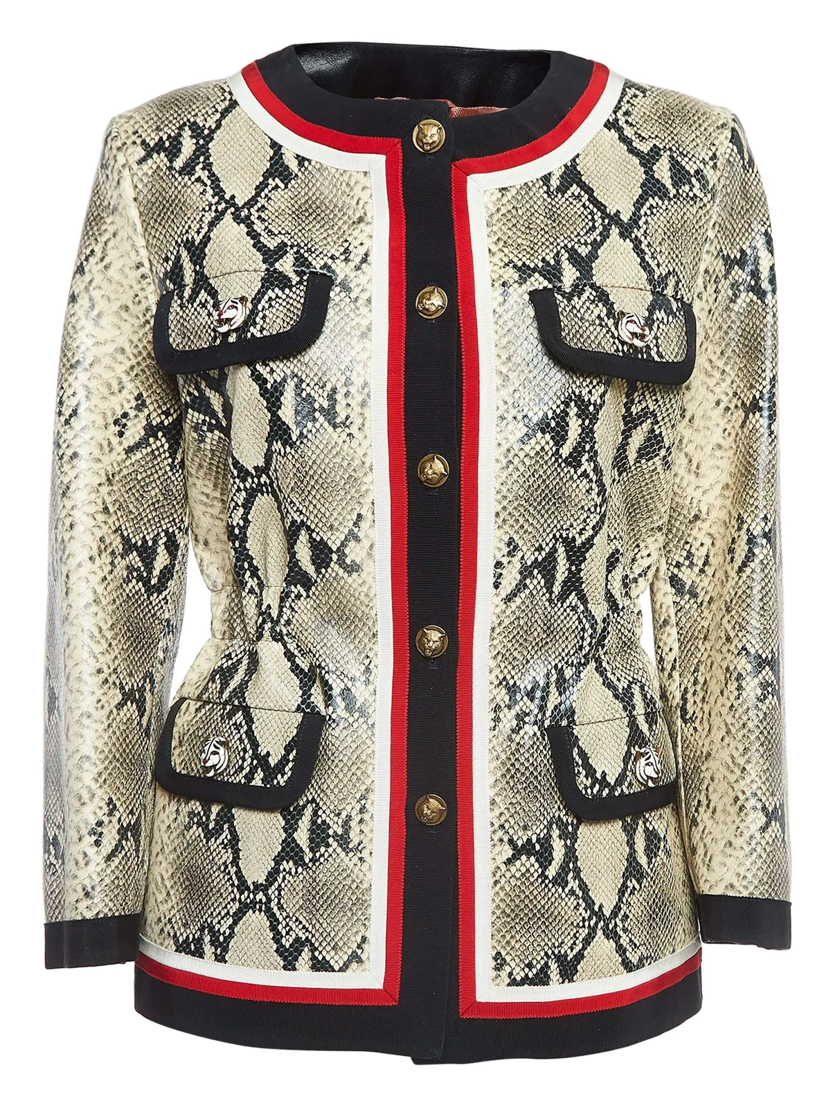 snakeskin-pattern jacket