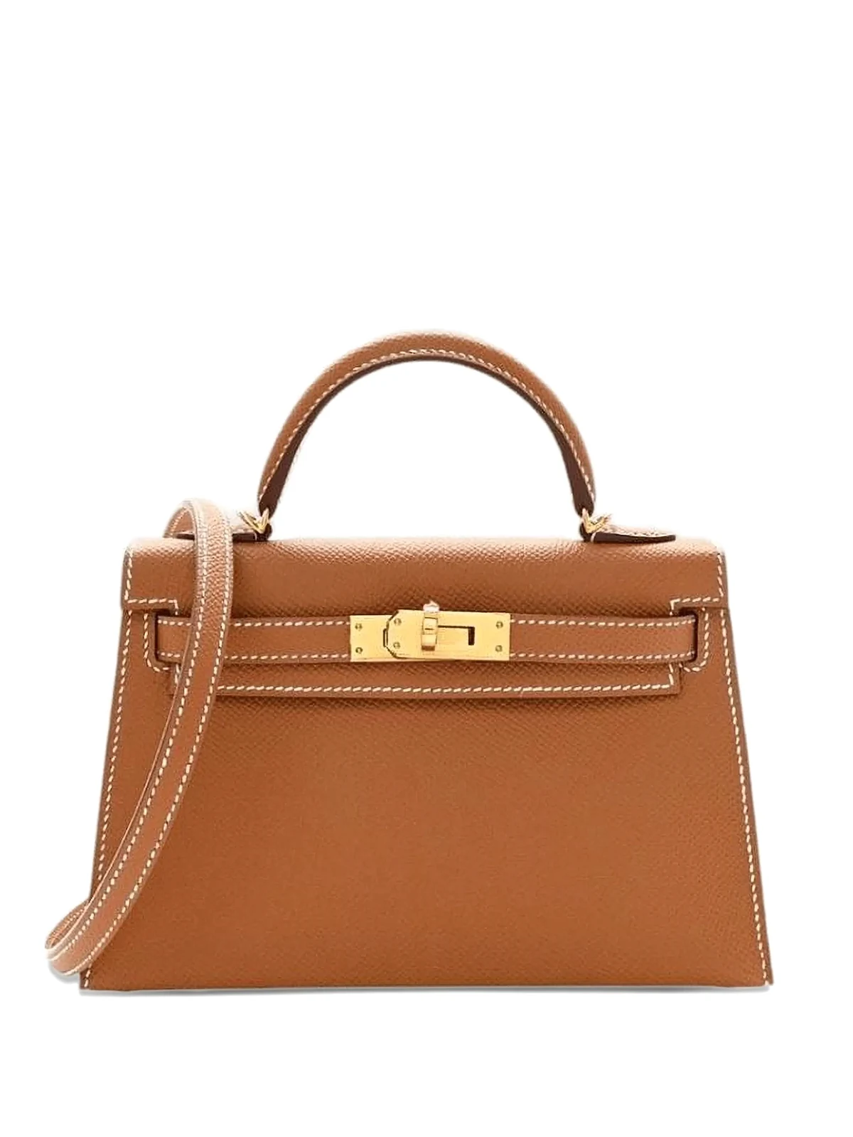2025 gold Mini Kelly Sellier 20 Epsom gold hardware handbag