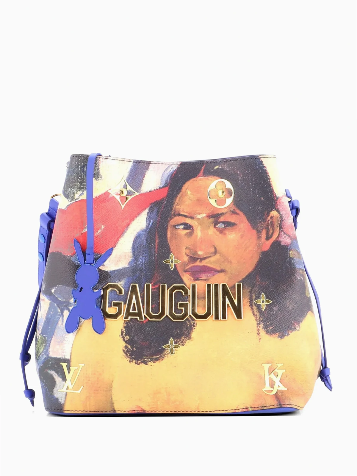 NeoNoe Handbag Limited Edition Jeff Koons Gauguin Print Canvas bucket bag