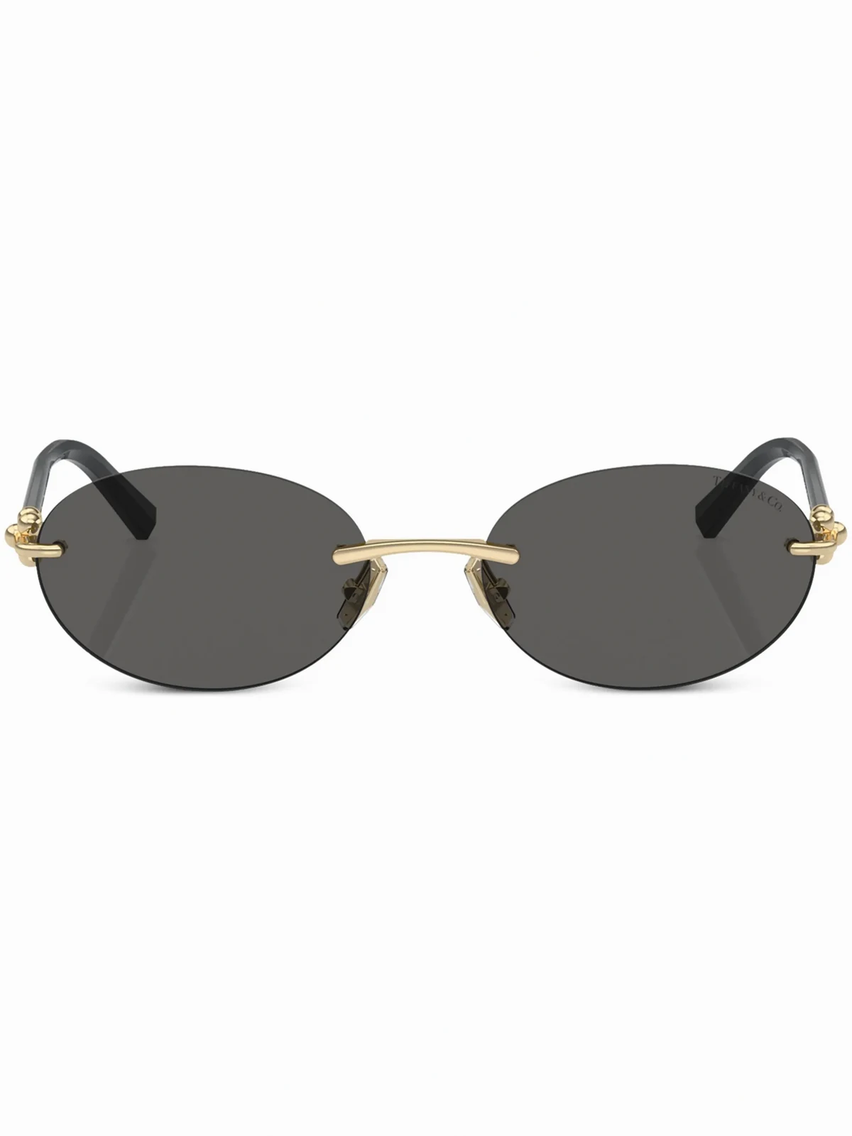 oval frame tinted sunglasses