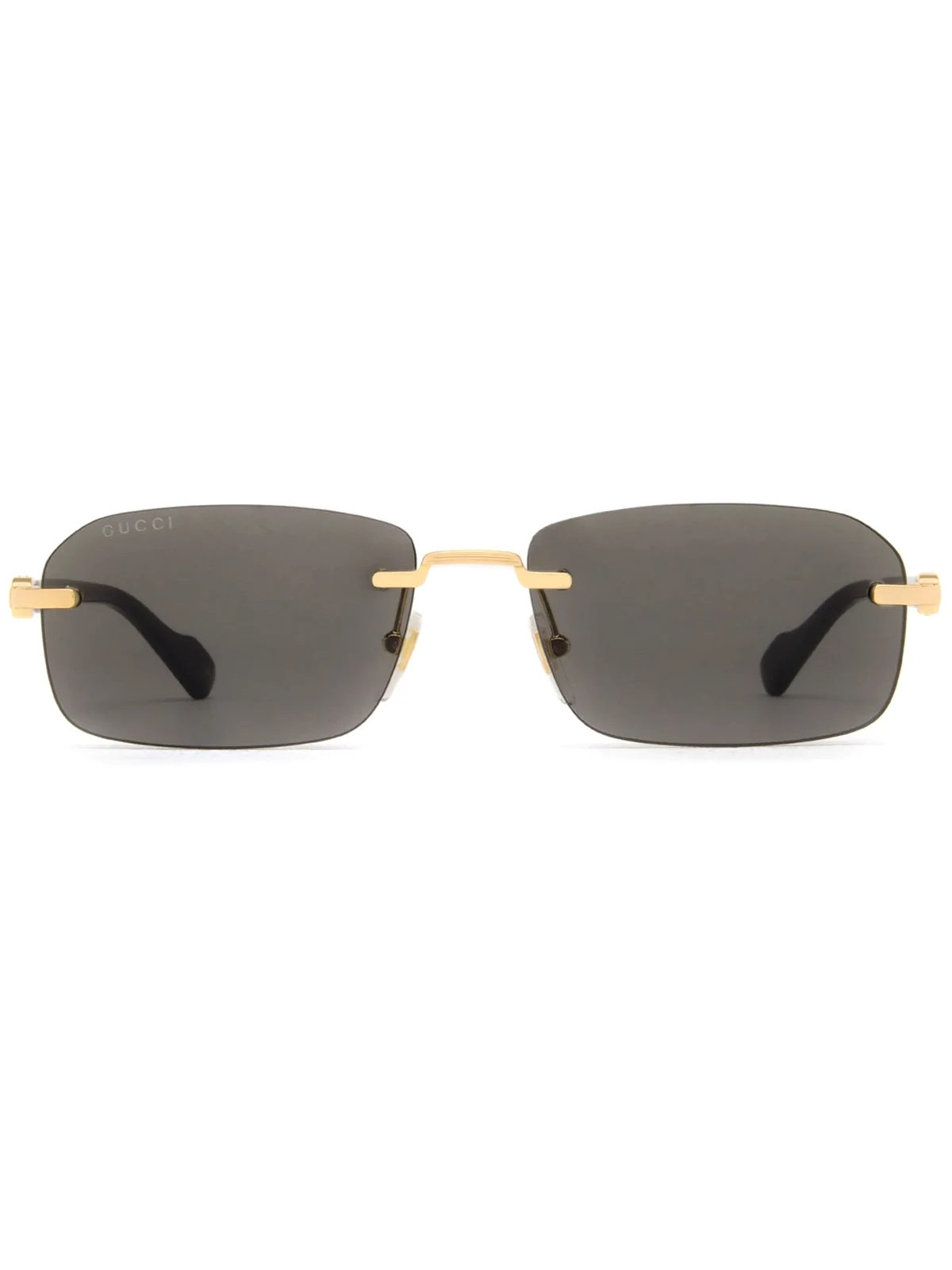 rimless rectangle-frame sunglasses