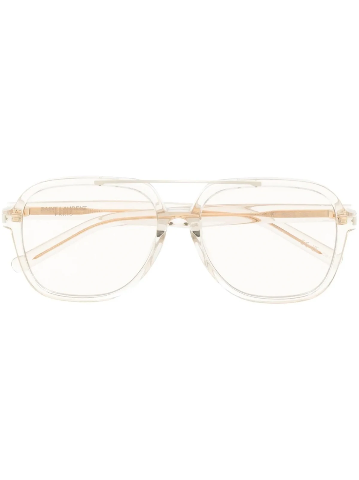 logo square-frame glasses
