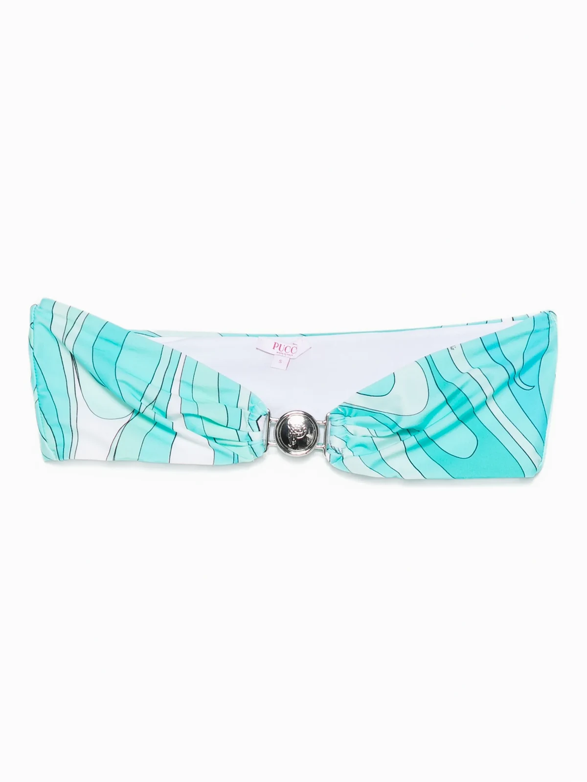 Bandeau-Bikinioberteil mit Mirmo-Print