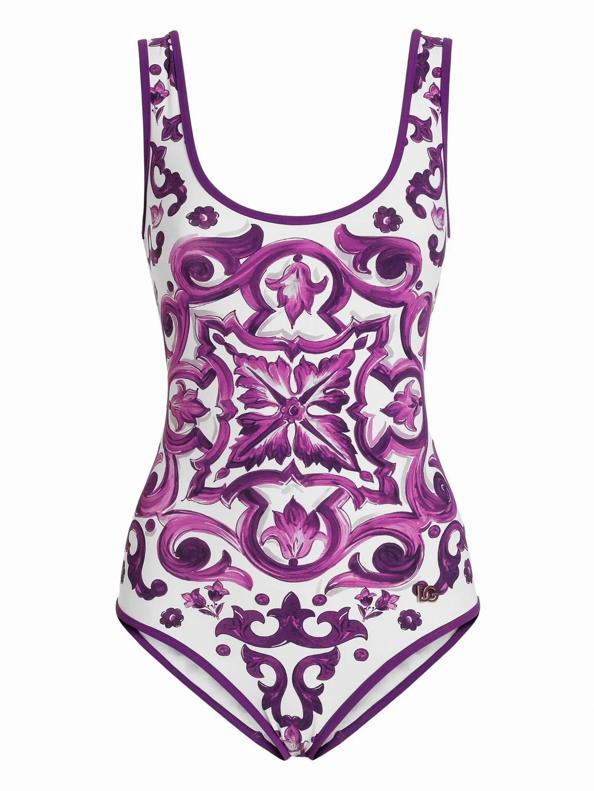 Badeanzug mit Majolica-Print