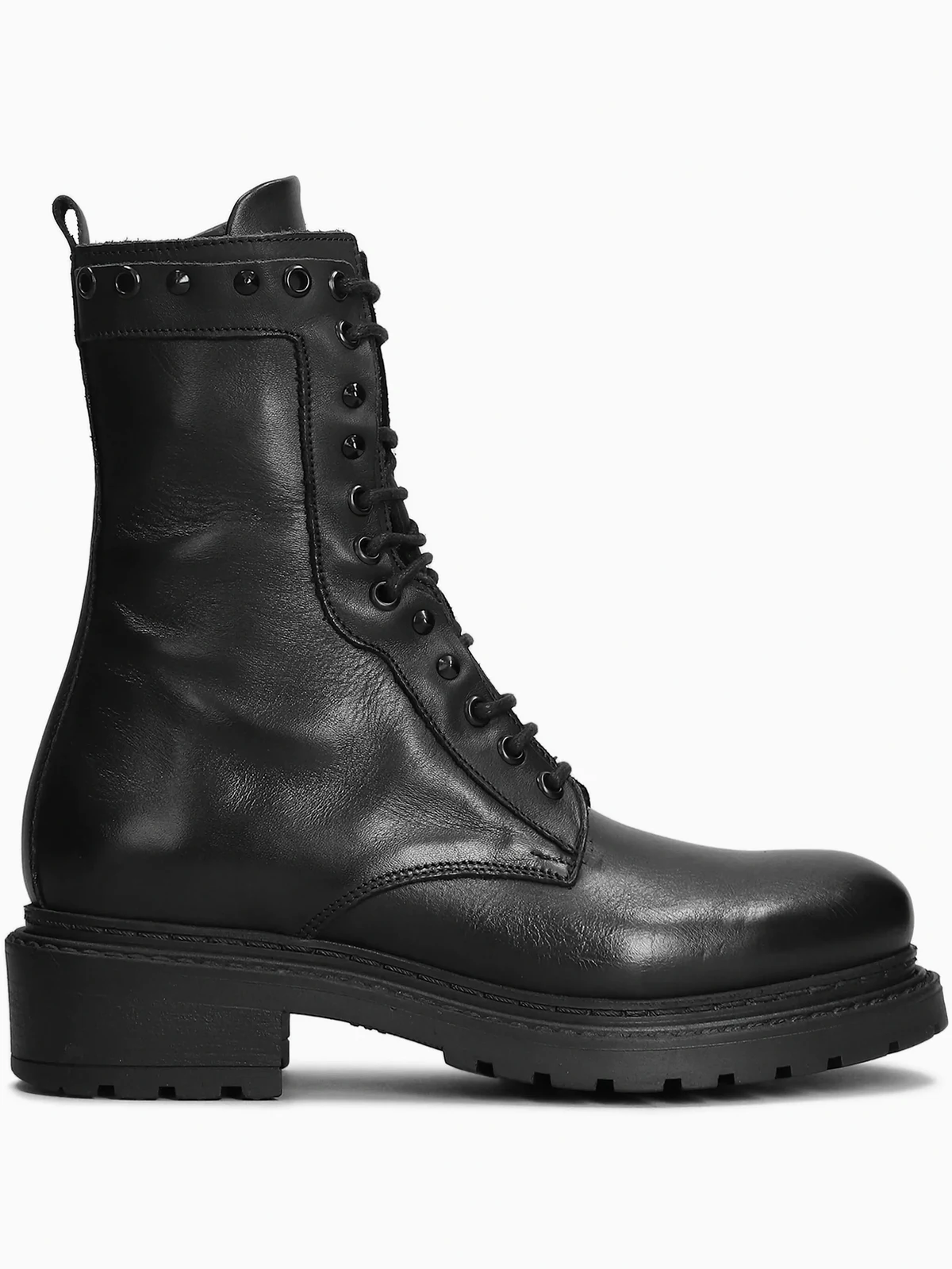 leather combat boots