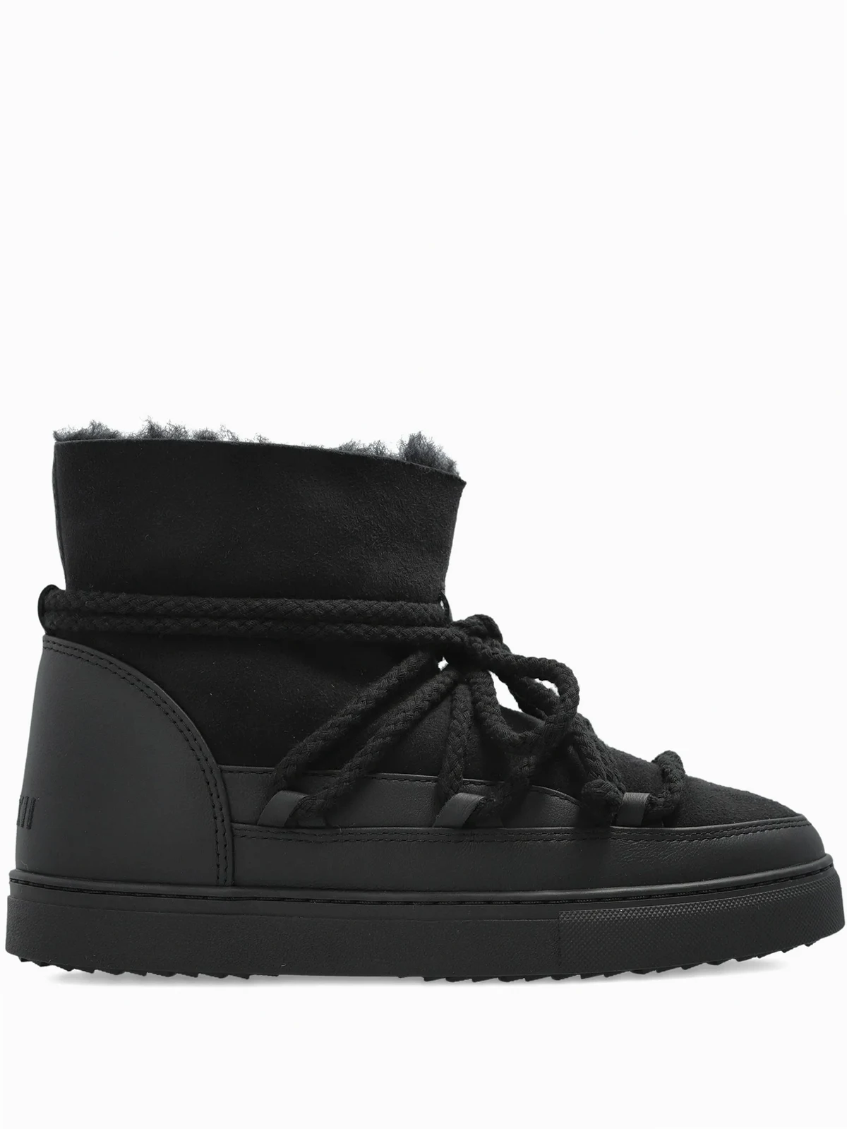 rope-laces lined ankle boots