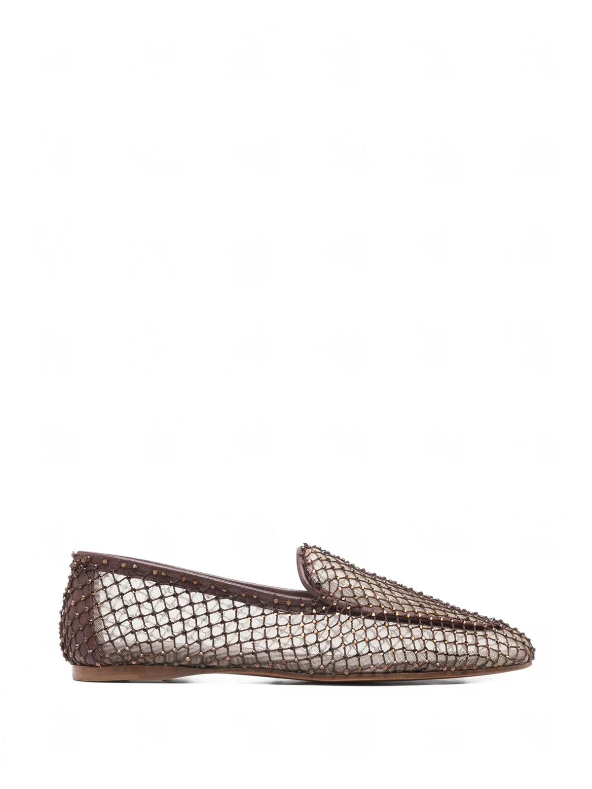 strass mesh loafers