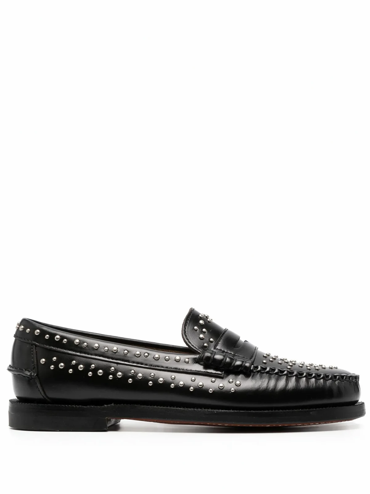 stud-embellished leather loafers
