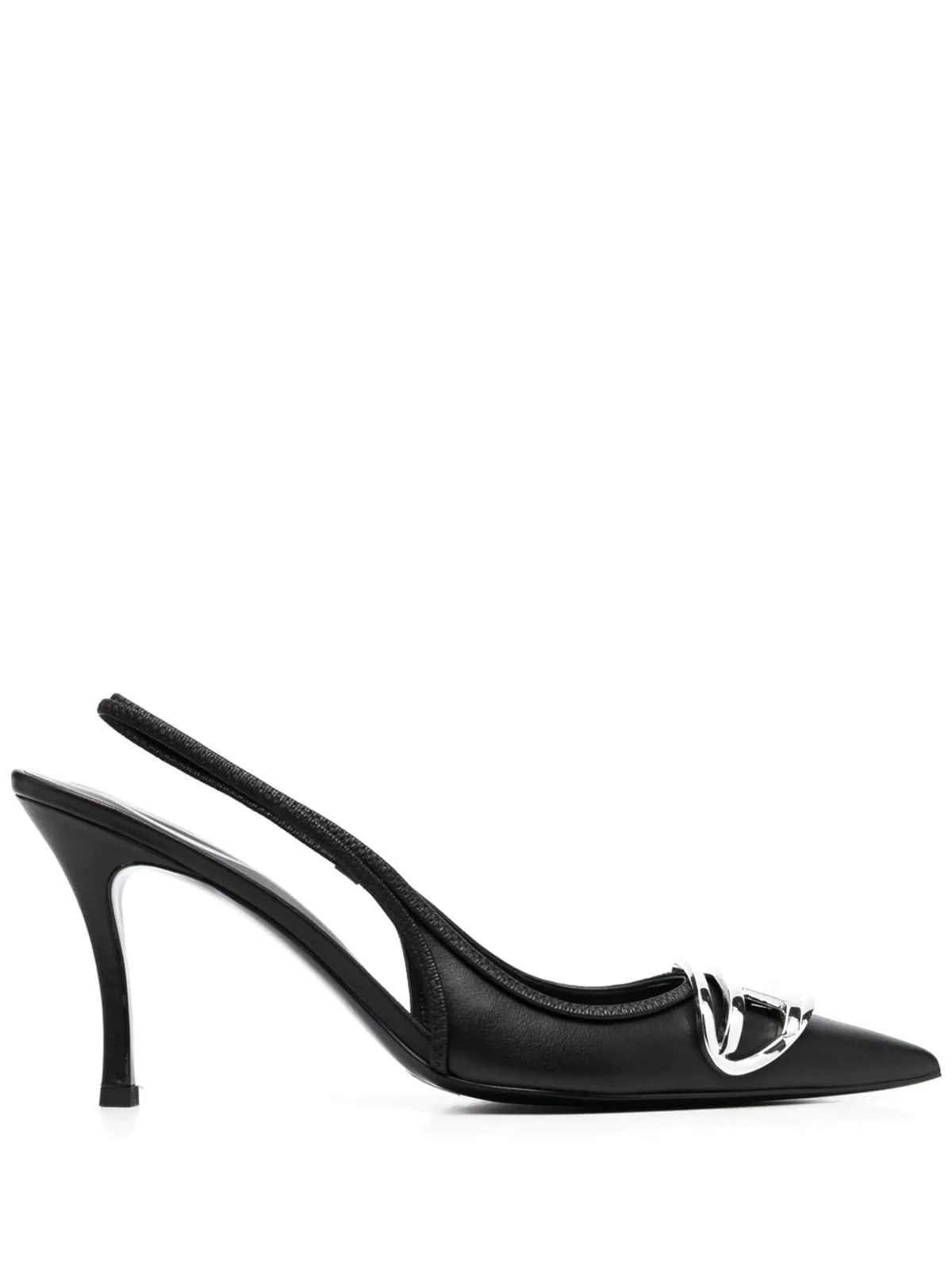 D-Venus 80mm leather slingback pumps