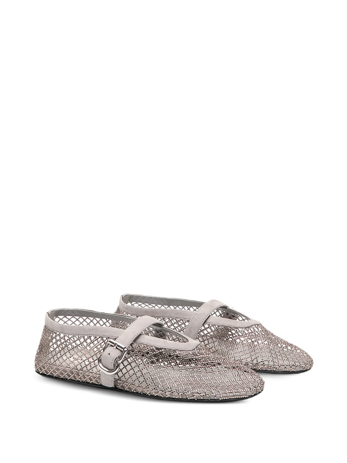 fishnet ballet flats
