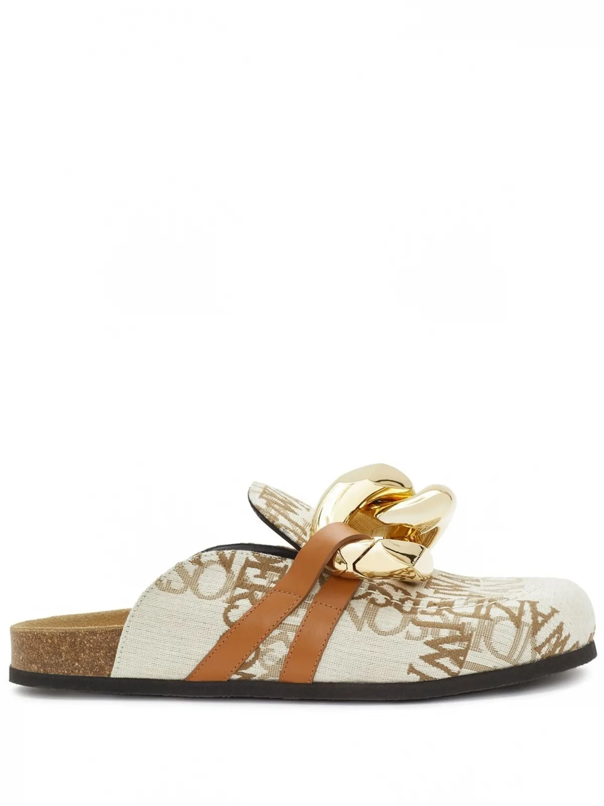 Chain logo grid mules