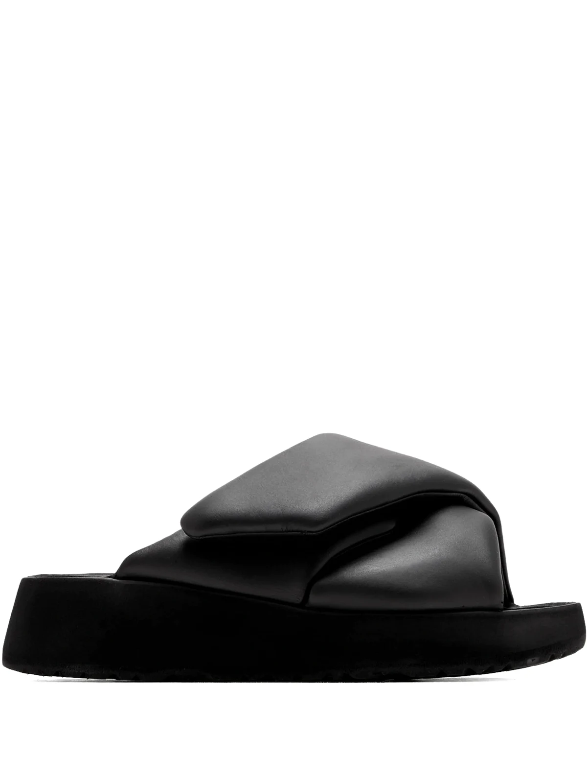 Wattierte Theda Plateau-Sandalen mit überkreuzten Riemen