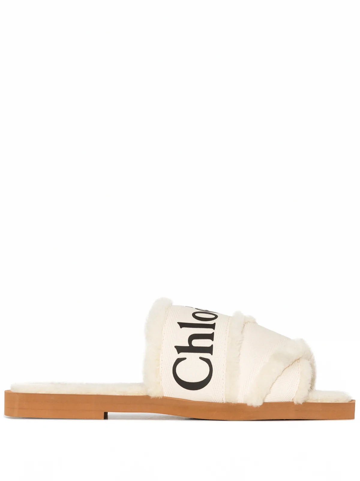 Woody logo-tape flat sandals