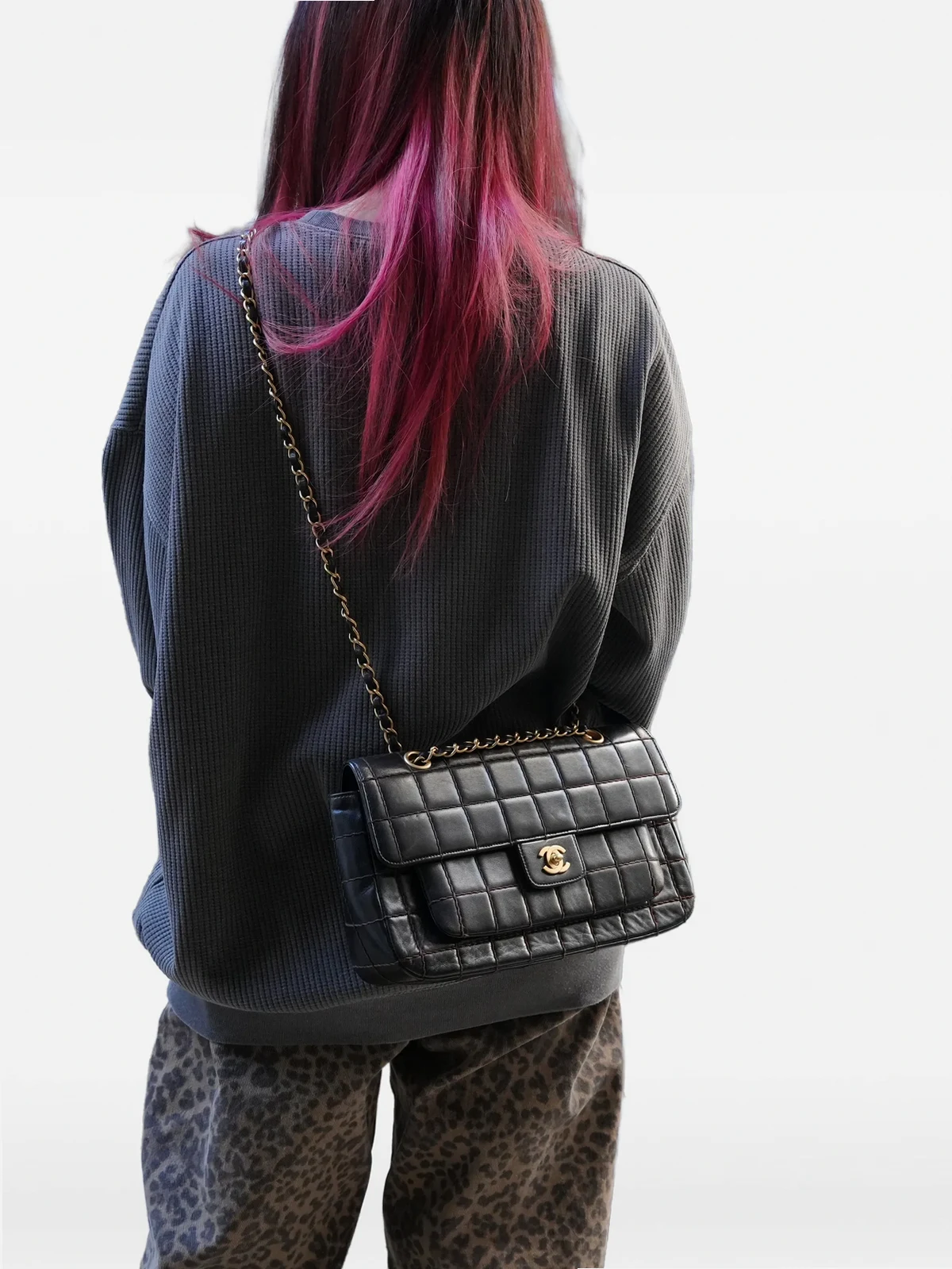 2002 Wild Stitch Schultertasche aus Lammleder