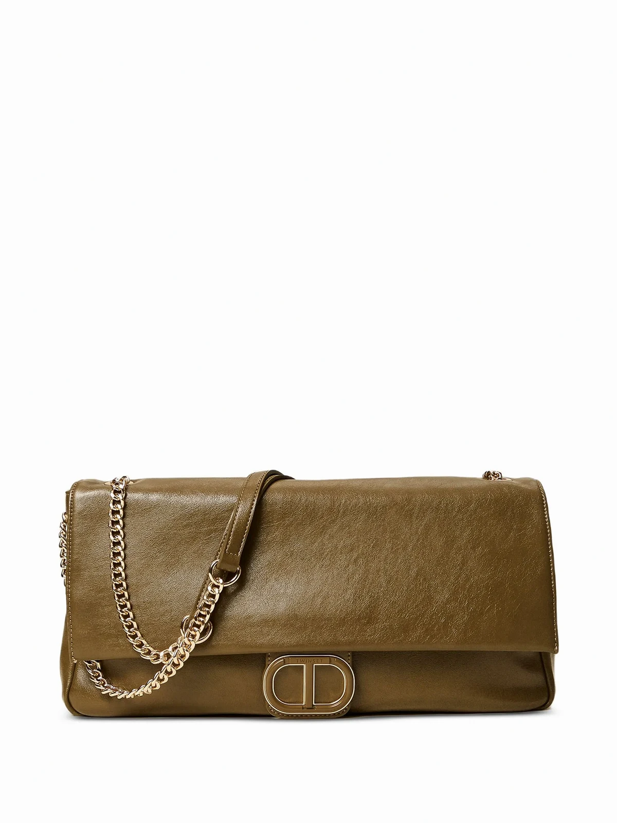 Schultertasche mit Logo-Schild