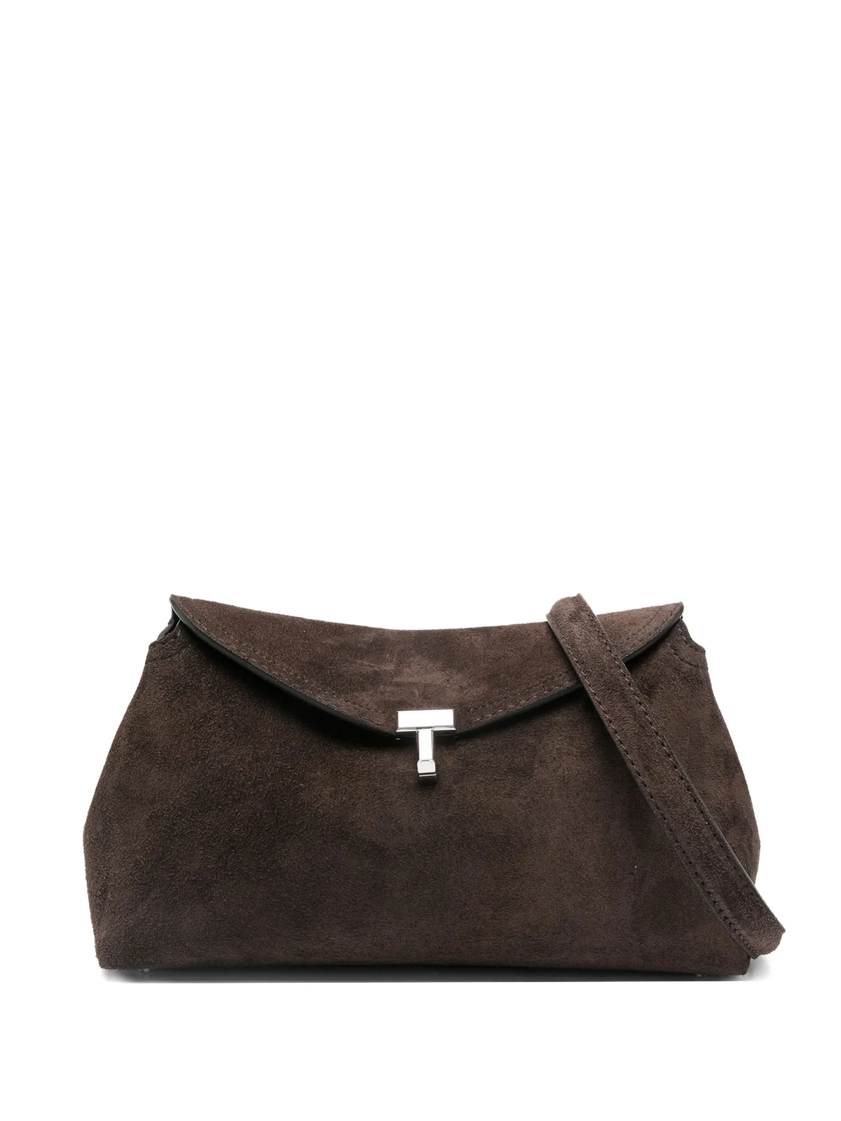 T-lock suede clutch