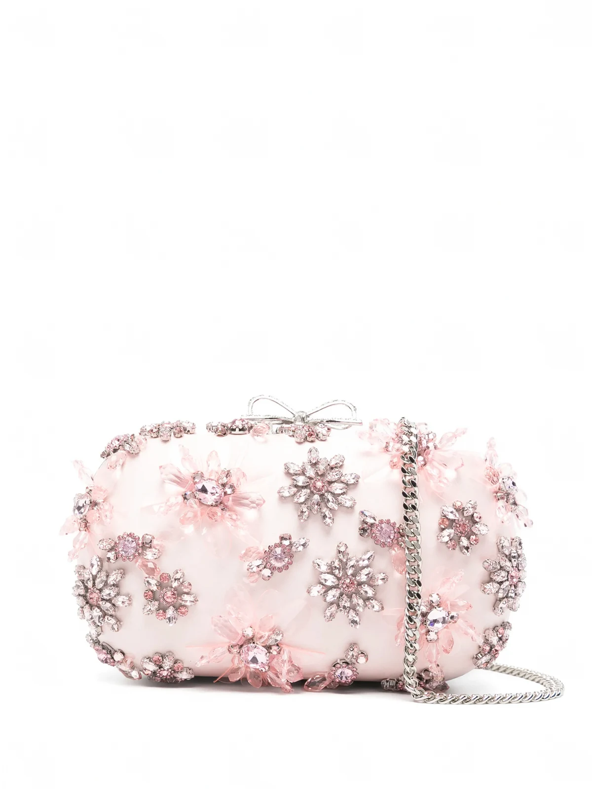 floral-embellished clutch bag