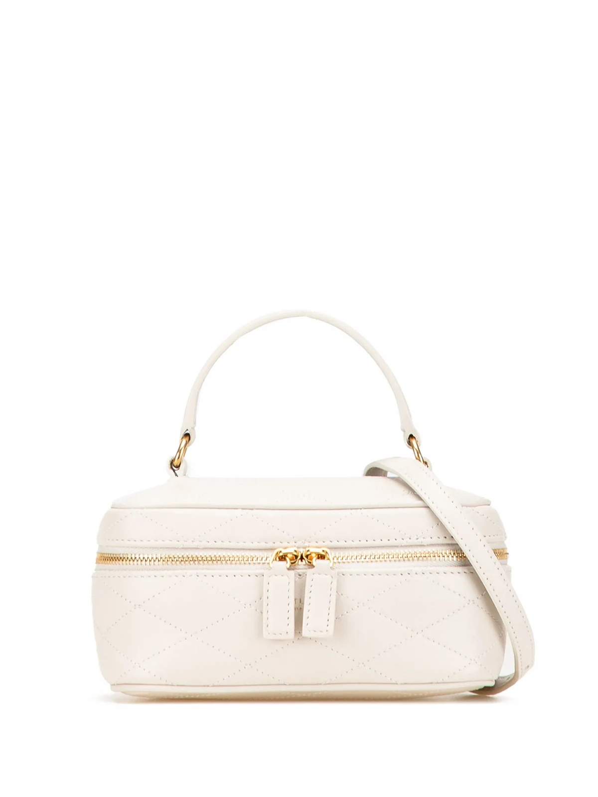 2021 Quilted Lambskin East West Case vanity bag