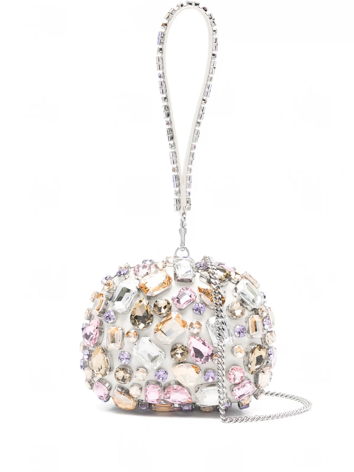 crystal-embellished mini clutch bag