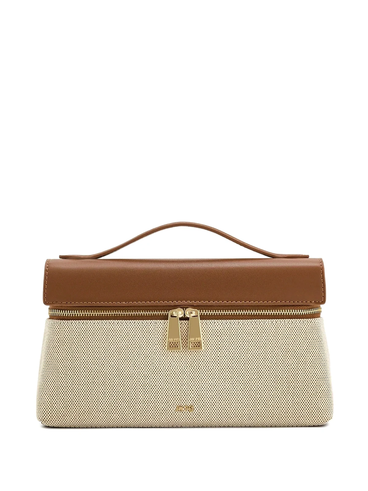 top-handle canvas clutch bag