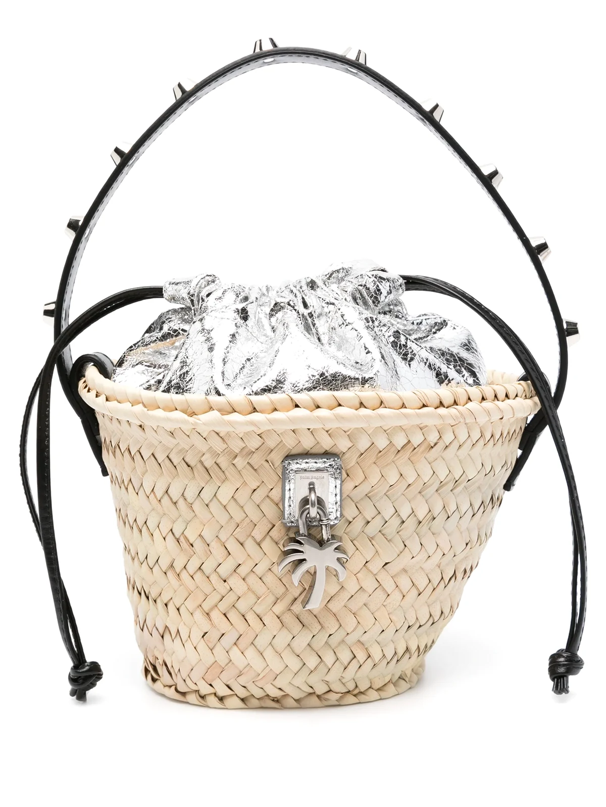 palm-appliqu� basket bag