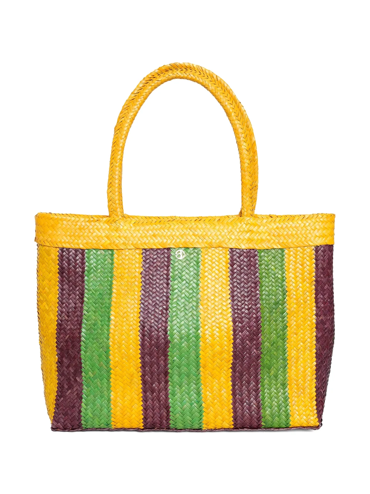 Bahia stripe woven beach bag