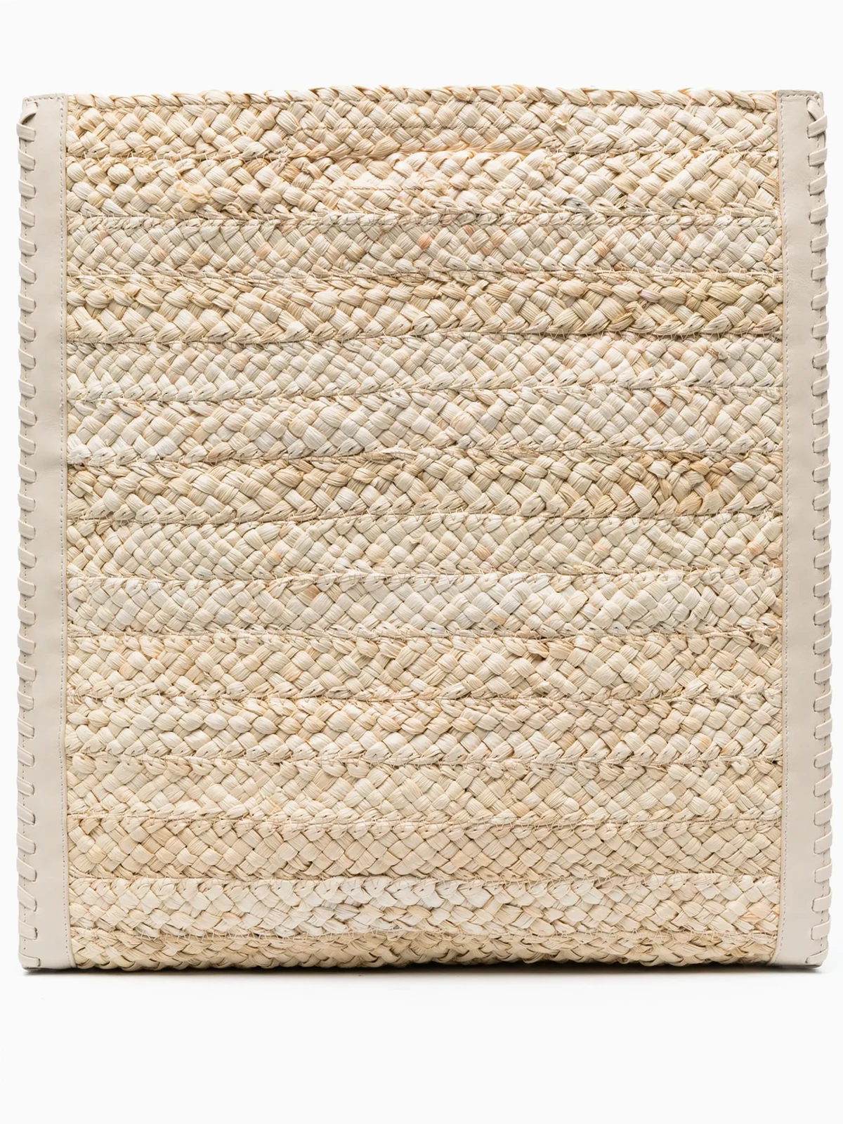 logo-plaque interwoven beach bag