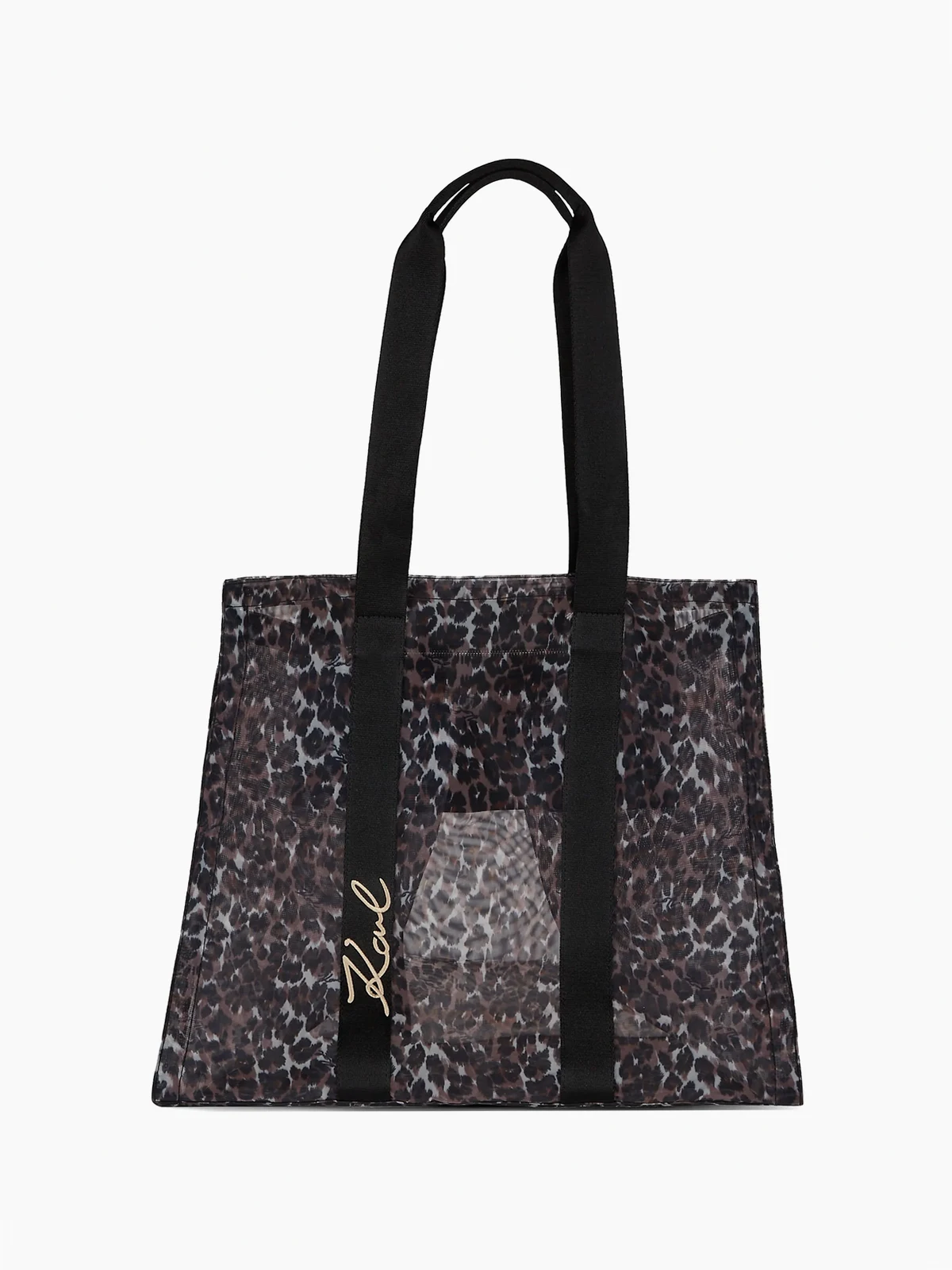 K/Signature leopard-print beach bag